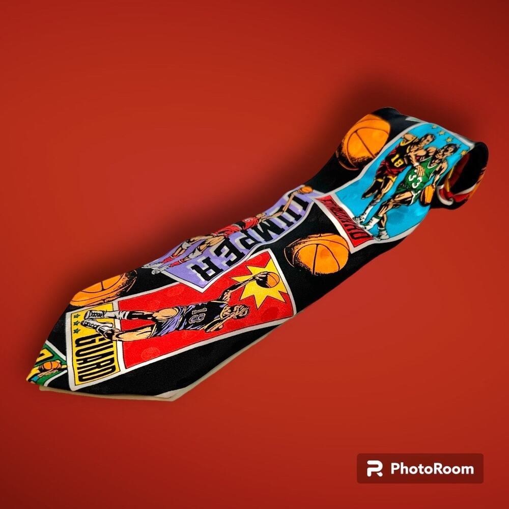 Addiction VTG 100% Silk Men's Basketball 3.75" Width Neck Tie *READ*